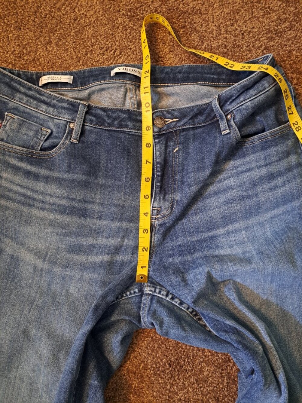 Vigoss Marley Straight Distressed Denim Jeans - Picture 10 of 11